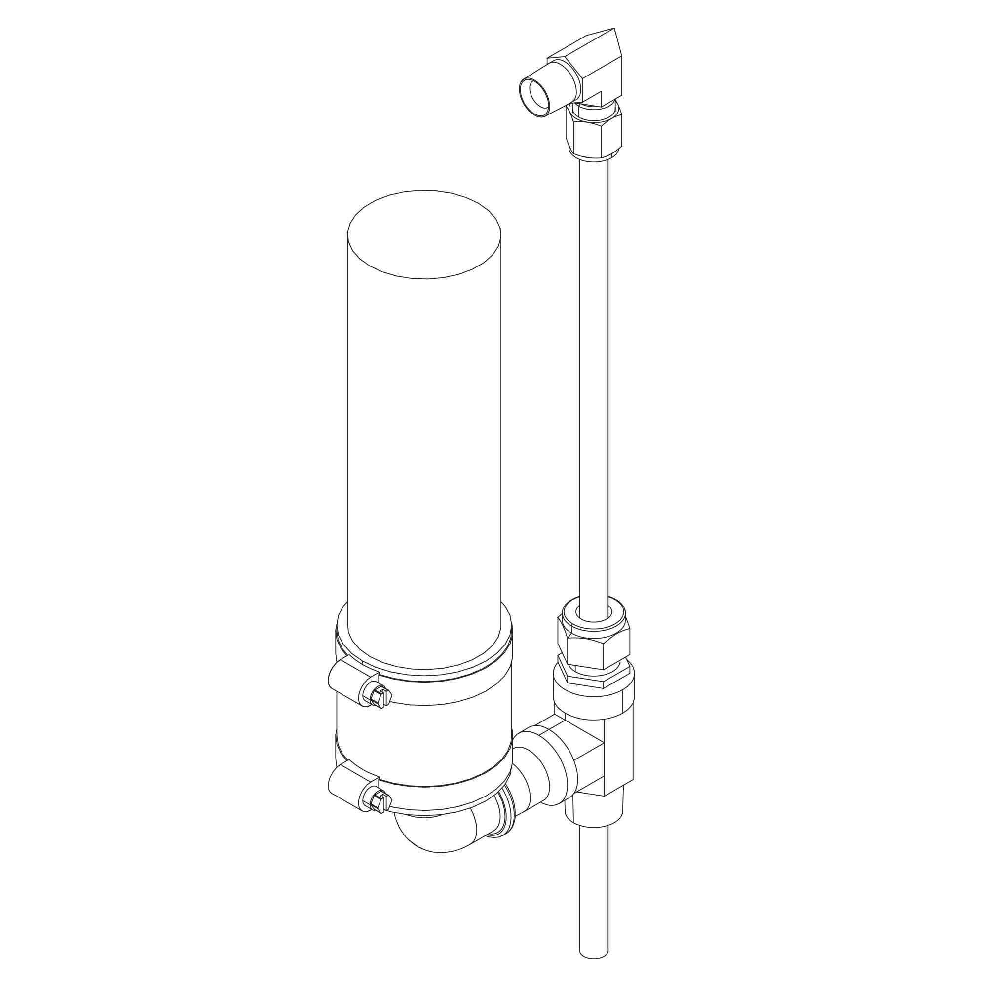 24D107 - Stainless Steel Return Tube Kit with Moisture-Loc Hose