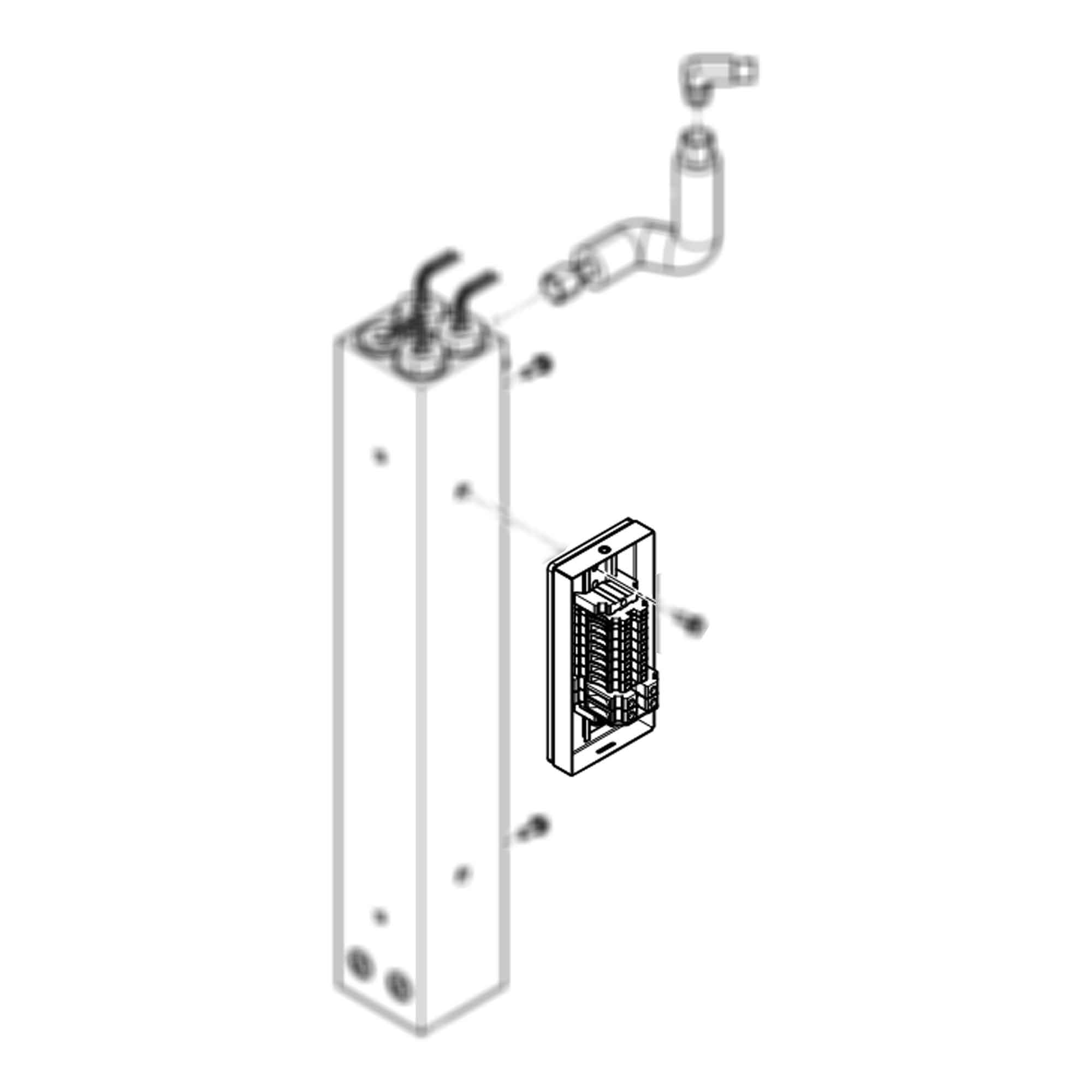 24R685 - Enclosure lower dinrail - PURspray