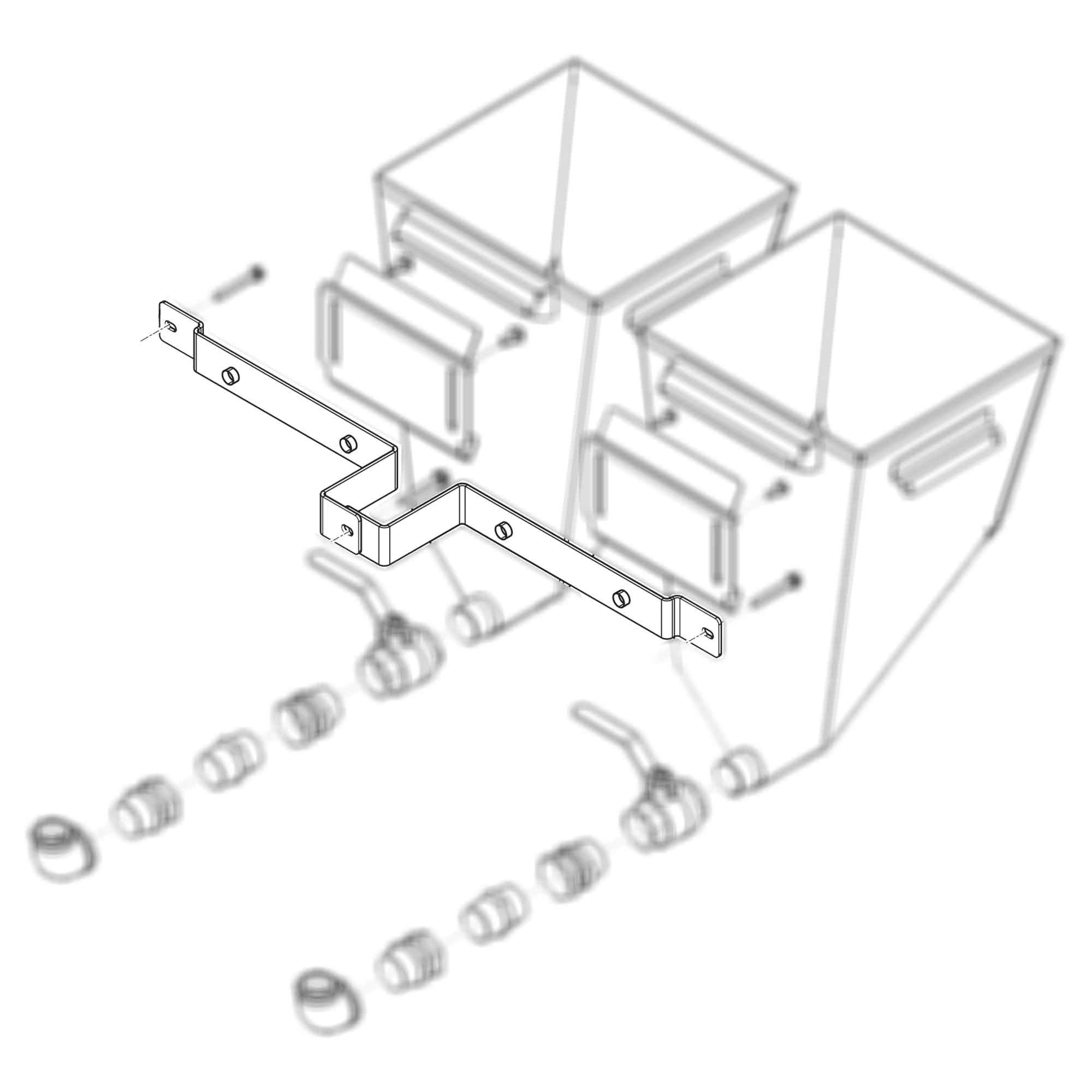 256252 - Bracket, Hopper b-mt - PURspray