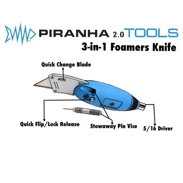 Piranha 3-In-1 Knife 2.0 - PURspray